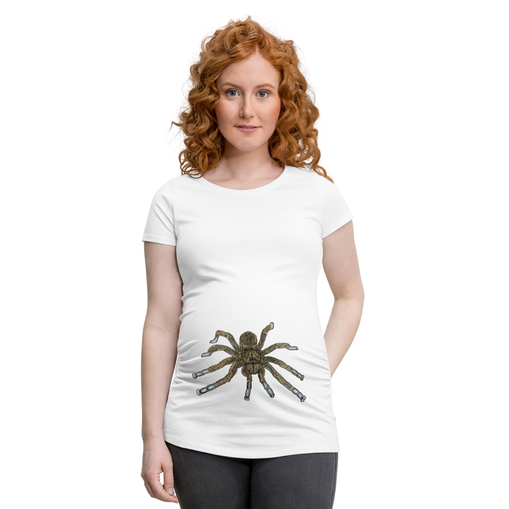 Frauen Schwangerschafts-T-Shirt Idiothele mira - weiß