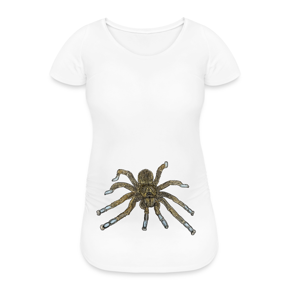 Frauen Schwangerschafts-T-Shirt Idiothele mira - weiß