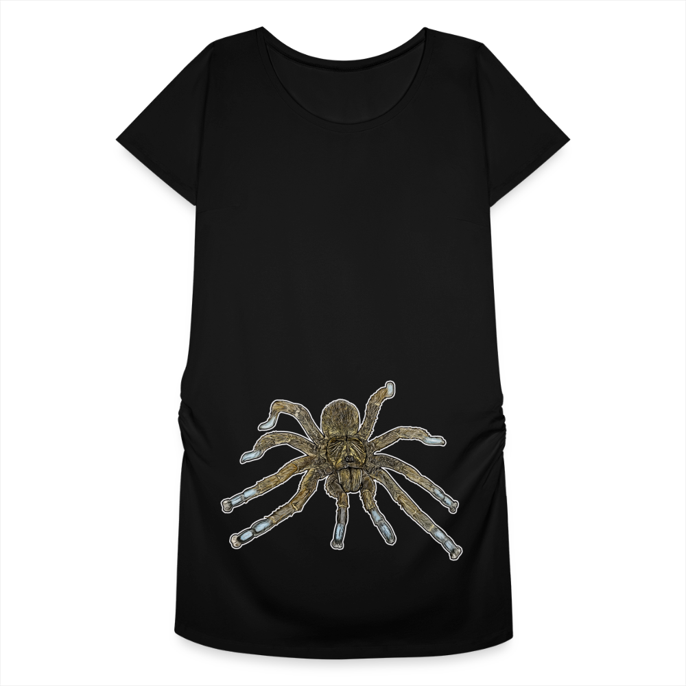 Frauen Schwangerschafts-T-Shirt Idiothele mira - Schwarz