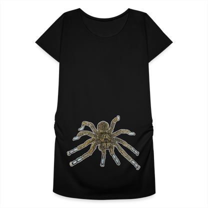 Frauen Schwangerschafts-T-Shirt Idiothele mira - Schwarz