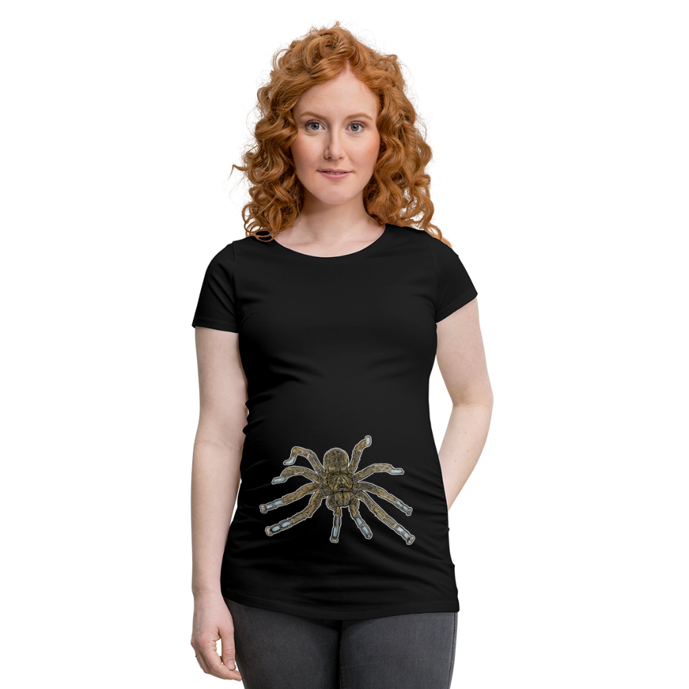 Frauen Schwangerschafts-T-Shirt Idiothele mira - Schwarz
