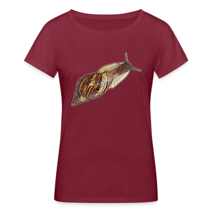 Frauen Stanley & Stella Bio-T-Shirt Achatina reticulata wildfarben - Burgunderrot