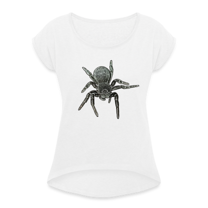 Frauen T-Shirt mit gerollten Ärmeln Eresus walckenaeri - weiß