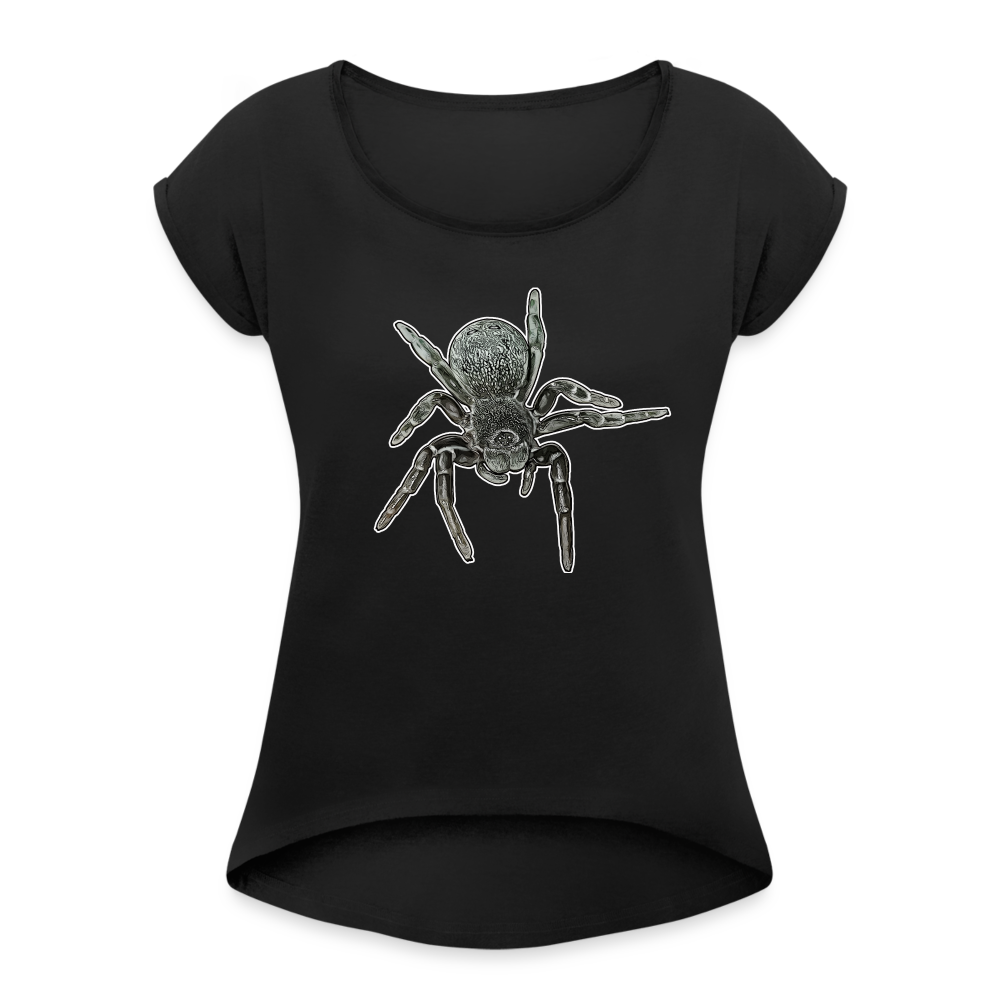 Frauen T-Shirt mit gerollten Ärmeln Eresus walckenaeri - Schwarz