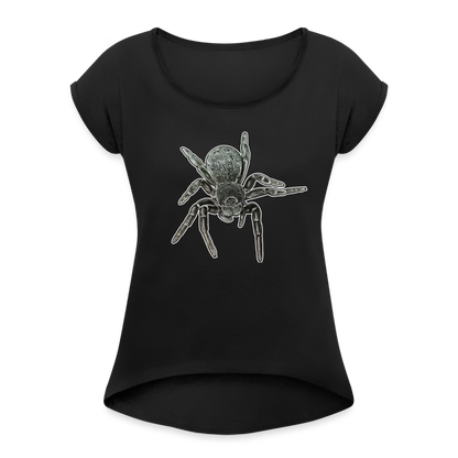 Frauen T-Shirt mit gerollten Ärmeln Eresus walckenaeri - Schwarz