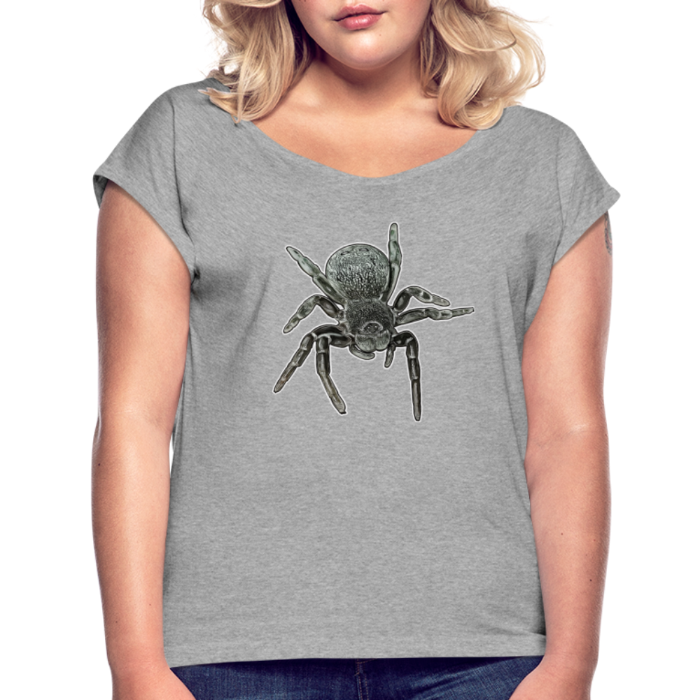 Frauen T-Shirt mit gerollten Ärmeln Eresus walckenaeri - Grau meliert