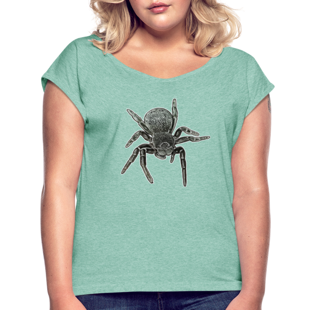 Frauen T-Shirt mit gerollten Ärmeln Eresus walckenaeri - Minze meliert