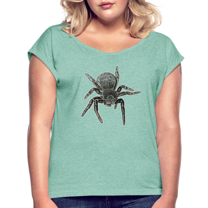 Frauen T-Shirt mit gerollten Ärmeln Eresus walckenaeri - Minze meliert