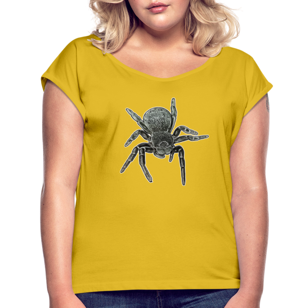 Frauen T-Shirt mit gerollten Ärmeln Eresus walckenaeri - Senfgelb