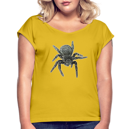 Frauen T-Shirt mit gerollten Ärmeln Eresus walckenaeri - Senfgelb