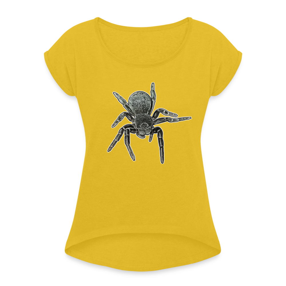 Frauen T-Shirt mit gerollten Ärmeln Eresus walckenaeri - Senfgelb