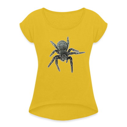 Frauen T-Shirt mit gerollten Ärmeln Eresus walckenaeri - Senfgelb