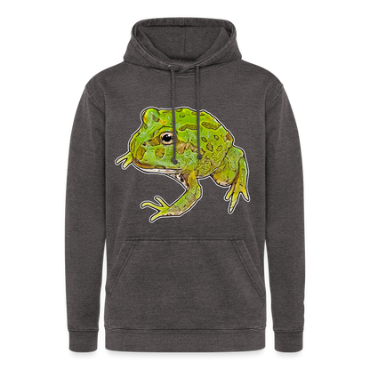 Unisex Vintage Hoodie Ceratophrys cranwelli Peppermint Blue - Vintage Grau