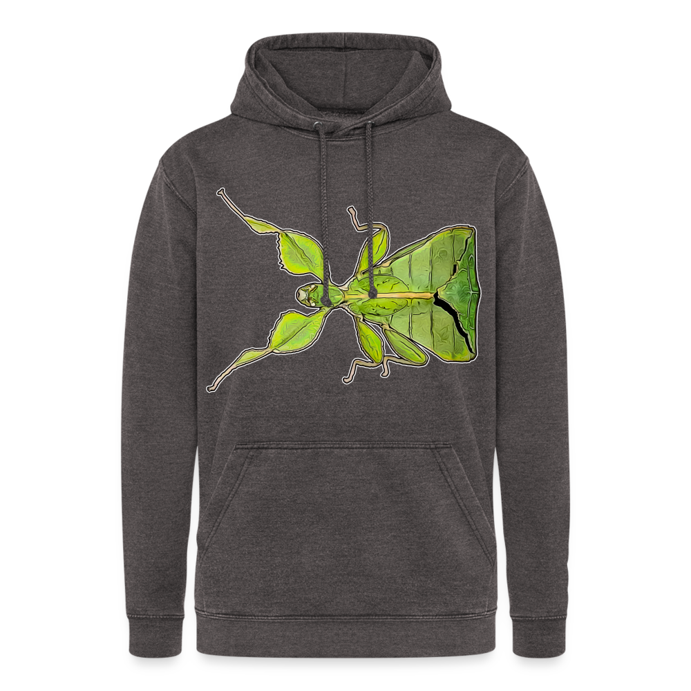 Unisex Vintage Hoodie Phyllium philippinicum female - Vintage Grau