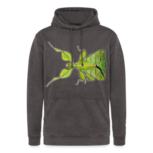 Unisex Vintage Hoodie Phyllium philippinicum female - Vintage Grau