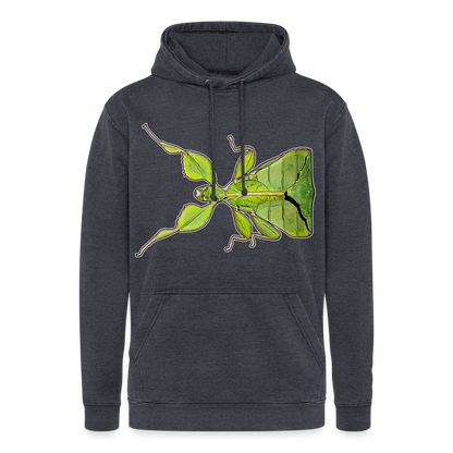 Unisex Vintage Hoodie Phyllium philippinicum female - Vintage Navy
