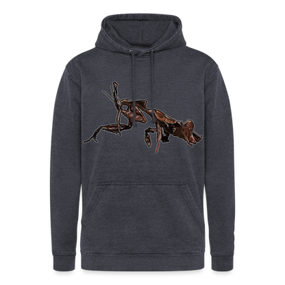 Unisex Vintage Hoodie Phyllocrania paradoxa female 2 - Vintage Navy