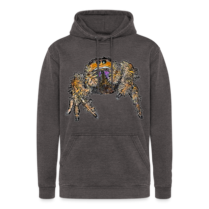 Unisex Vintage Hoodie Phidippus regius Everglades female - Vintage Grau
