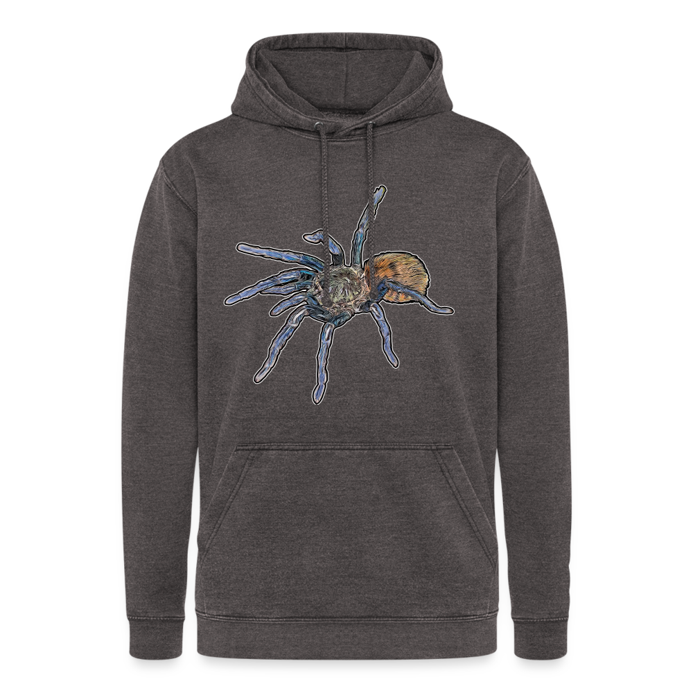 Unisex Vintage Hoodie Chromatopelma cyaneopubescens - Vintage Grau
