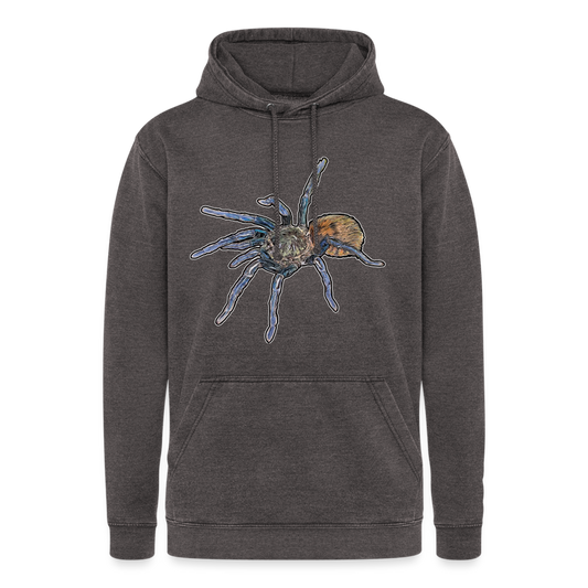 Unisex Vintage Hoodie Chromatopelma cyaneopubescens - Vintage Grau