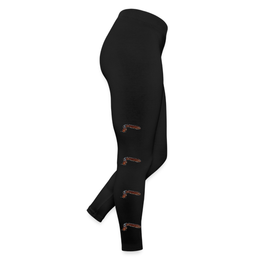 Frauen Jersey Leggings Ophistreptus guineensis - Schwarz
