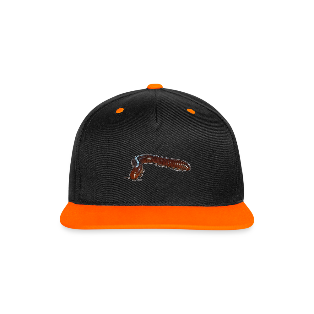 Cappy Kontrast Snapback Ophistreptus guineensis - Schwarz/Neonorange