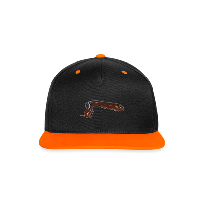 Cappy Kontrast Snapback Ophistreptus guineensis - Schwarz/Neonorange
