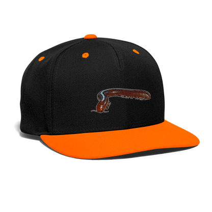 Cappy Kontrast Snapback Ophistreptus guineensis - Schwarz/Neonorange