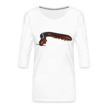 Frauen Premium 3/4-Arm Shirt Ophistreptus guineensis - weiß