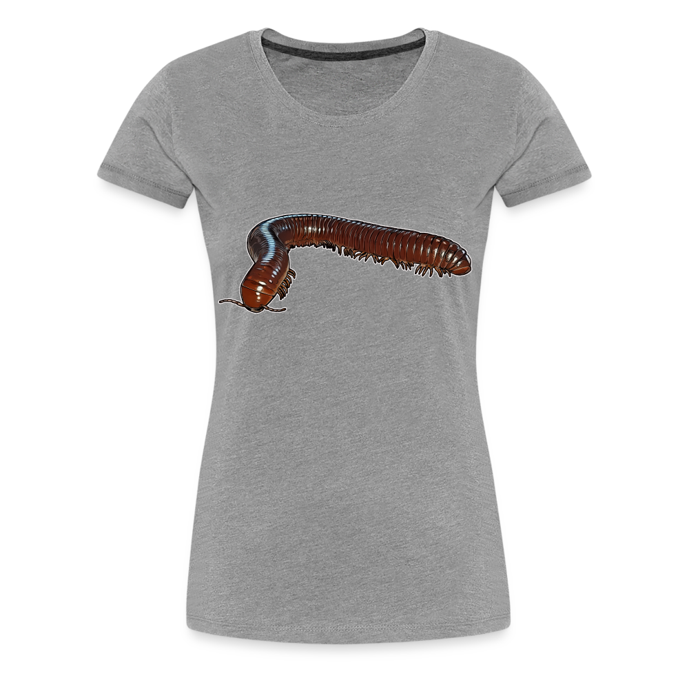 Frauen Basic T-Shirt Ophistreptus guineensis - Grau meliert