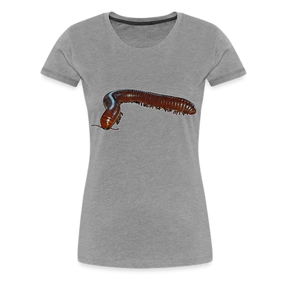 Frauen Basic T-Shirt Ophistreptus guineensis - Grau meliert