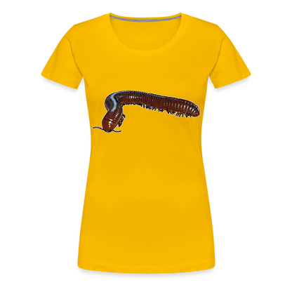 Frauen Basic T-Shirt Ophistreptus guineensis - Sonnengelb