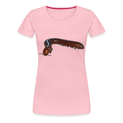 Frauen Basic T-Shirt Ophistreptus guineensis - Hellrosa