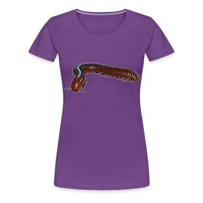 Frauen Basic T-Shirt Ophistreptus guineensis - Lila