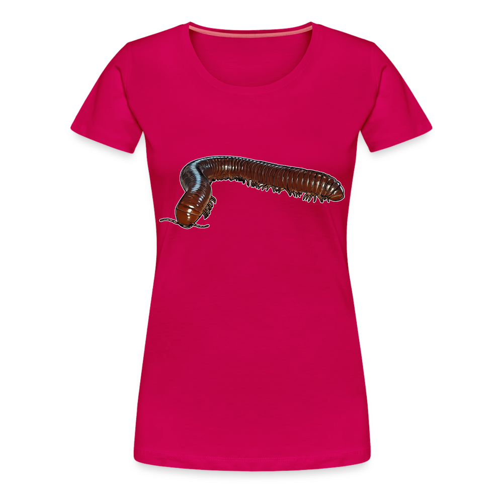 Frauen Basic T-Shirt Ophistreptus guineensis - dunkles Pink