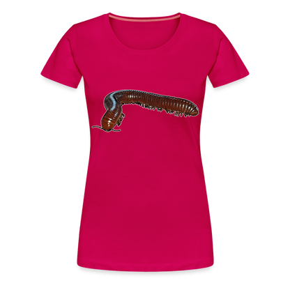 Frauen Basic T-Shirt Ophistreptus guineensis - dunkles Pink