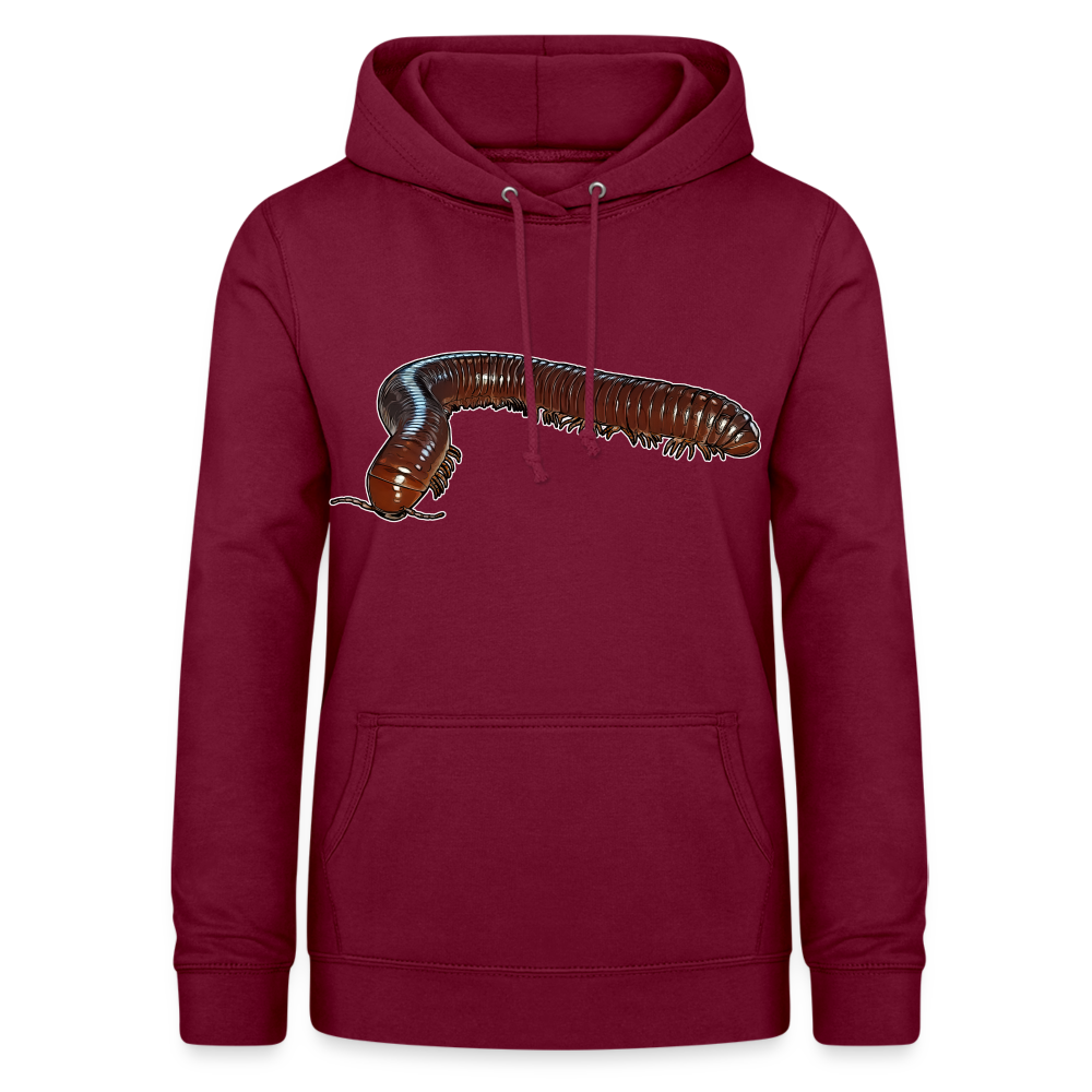 Frauen Freizeit-Hoodie Ophistreptus guineensis - Bordeaux