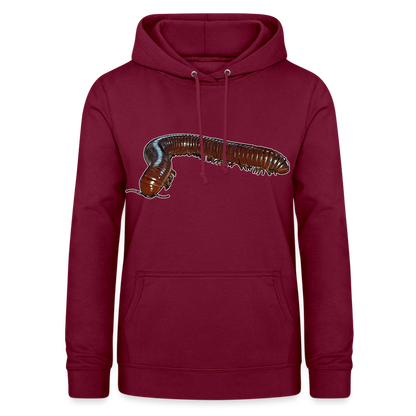 Frauen Freizeit-Hoodie Ophistreptus guineensis - Bordeaux