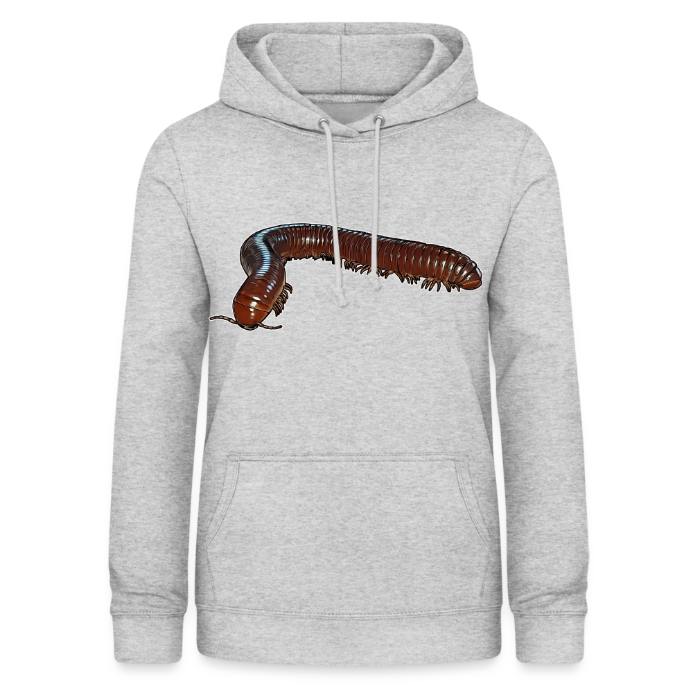 Frauen Freizeit-Hoodie Ophistreptus guineensis - Hellgrau meliert