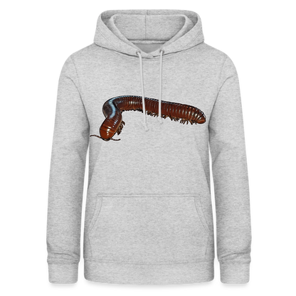 Frauen Freizeit-Hoodie Ophistreptus guineensis - Hellgrau meliert