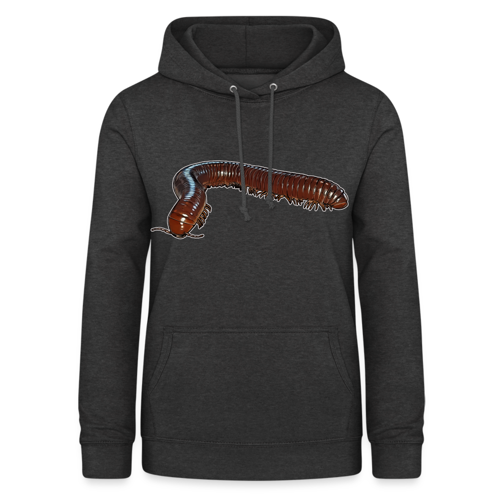 Frauen Freizeit-Hoodie Ophistreptus guineensis - Anthrazit