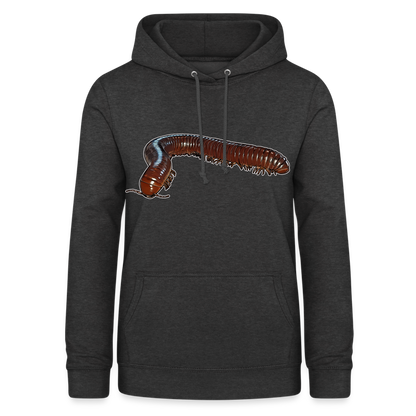 Frauen Freizeit-Hoodie Ophistreptus guineensis - Anthrazit