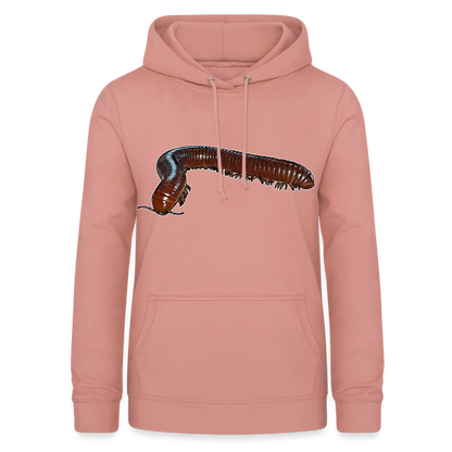 Frauen Freizeit-Hoodie Ophistreptus guineensis - Altrosa