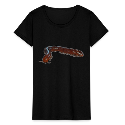 Frauen Fruit of the Loom T-Shirt Ophistreptus guineensis - Schwarz