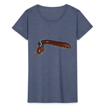 Frauen Fruit of the Loom T-Shirt Ophistreptus guineensis - Navy meliert