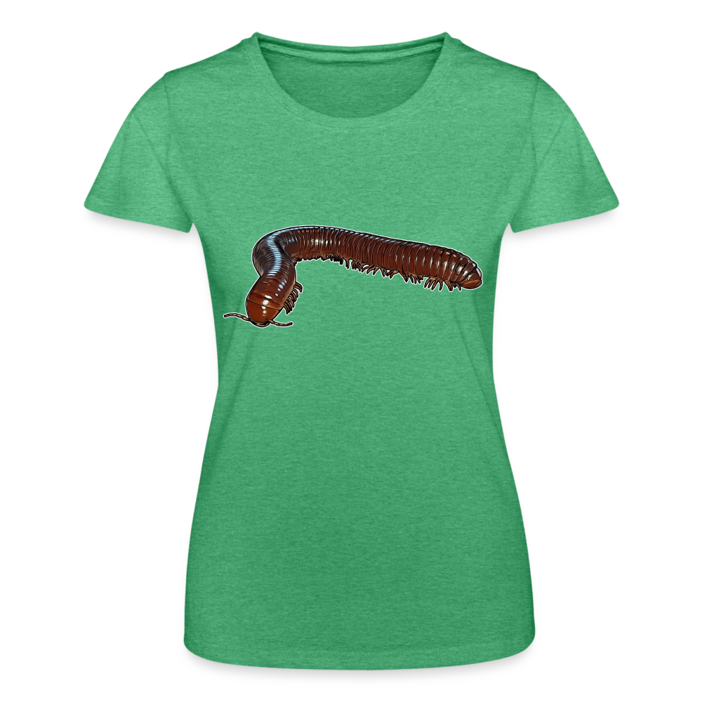 Frauen Fruit of the Loom T-Shirt Ophistreptus guineensis - Grün meliert
