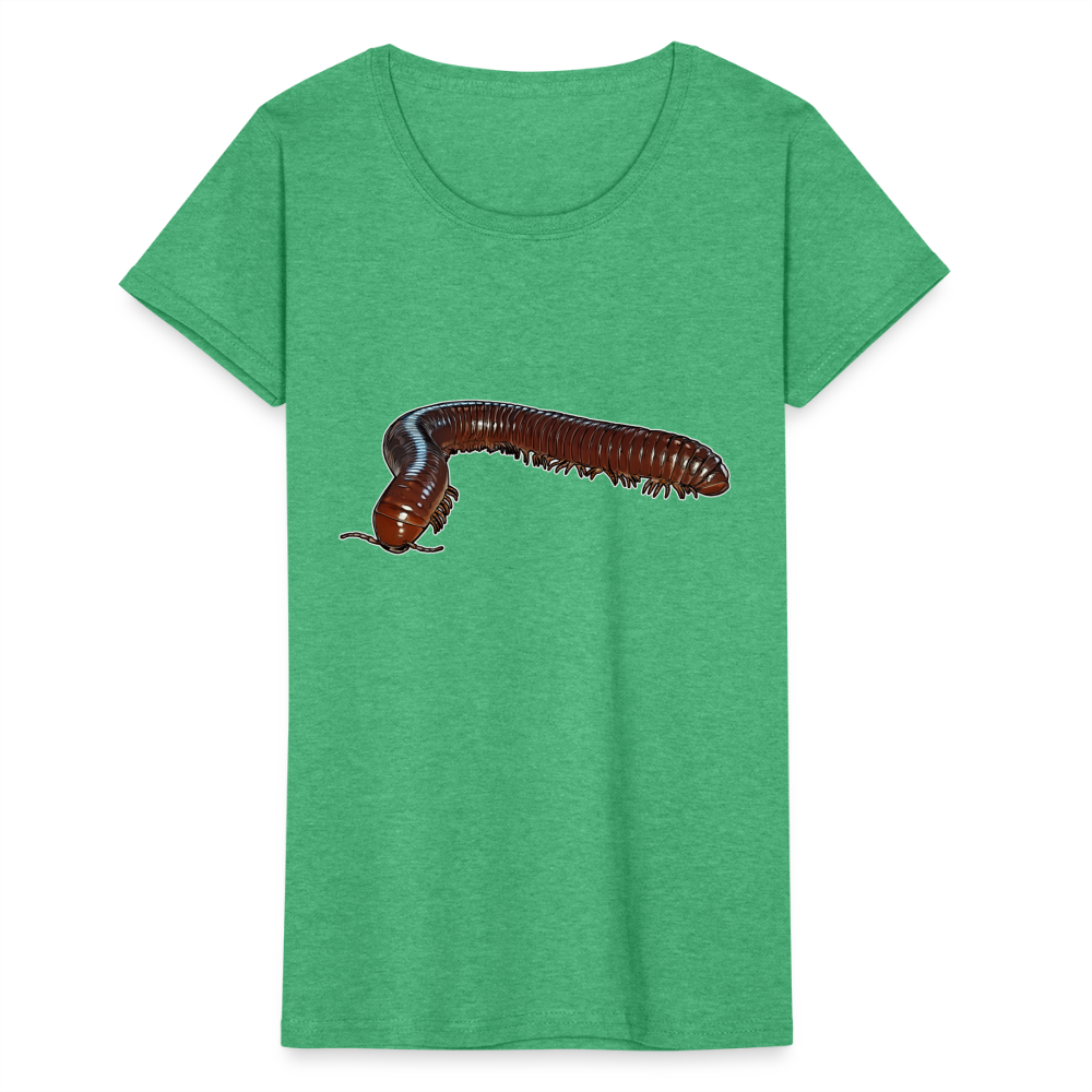 Frauen Fruit of the Loom T-Shirt Ophistreptus guineensis - Grün meliert