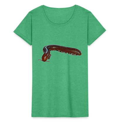 Frauen Fruit of the Loom T-Shirt Ophistreptus guineensis - Grün meliert