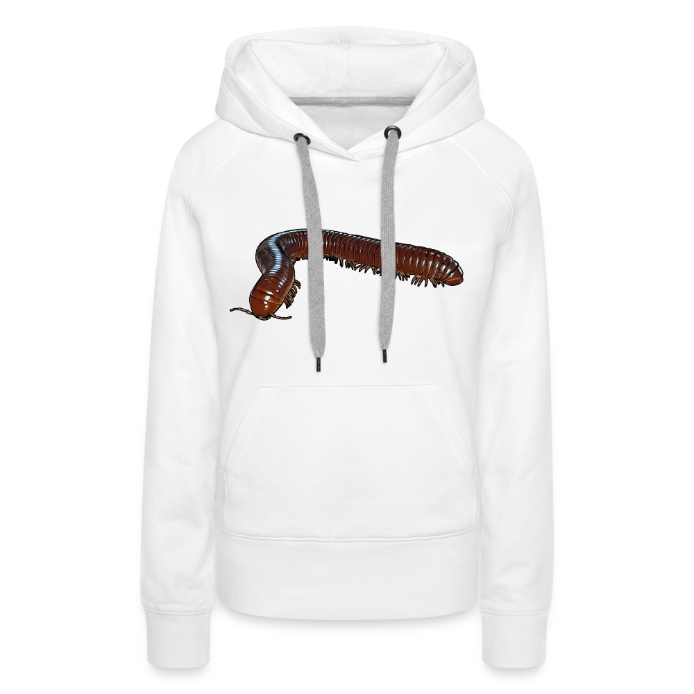 Frauen Hoodie Ophistreptus guineensis - weiß