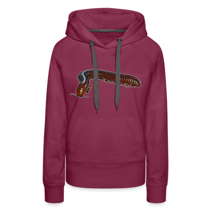 Frauen Hoodie Ophistreptus guineensis - Bordeaux
